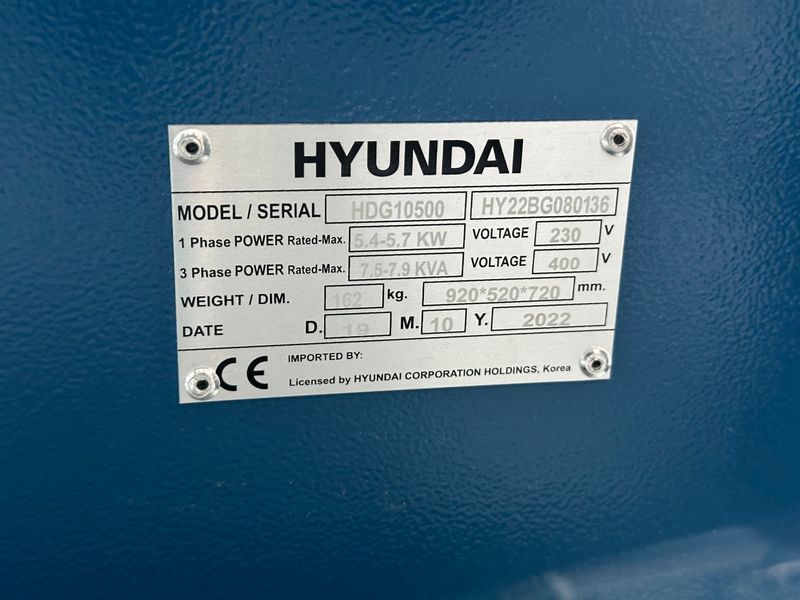 Hyundai XA985 7.9KVA Дизельний Генератор  XA985 фото