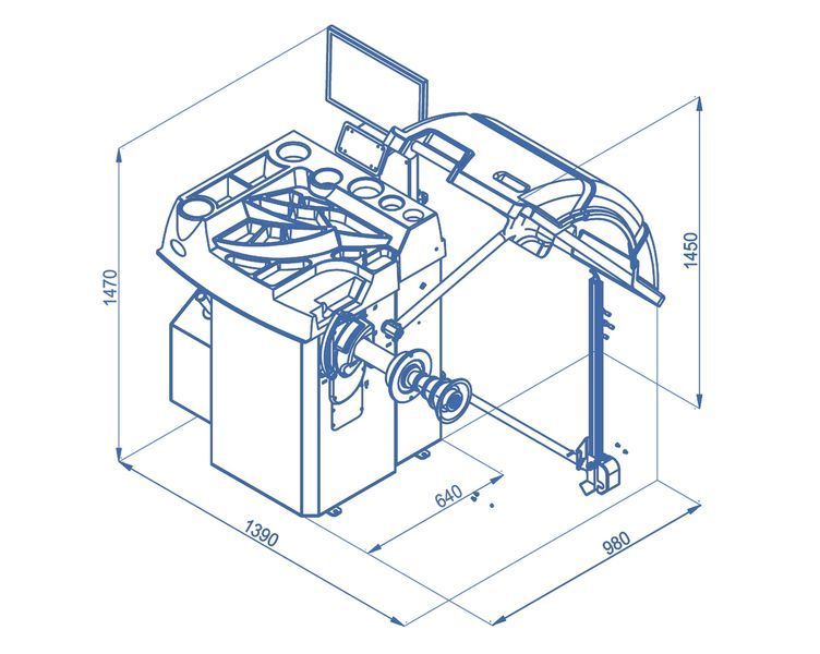 LuxSTO LS96 Automatic Wheel Balancer