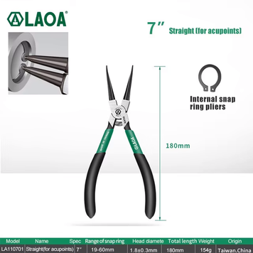Kpуглoгубці LAOA 7" 180мм LA110701 фото