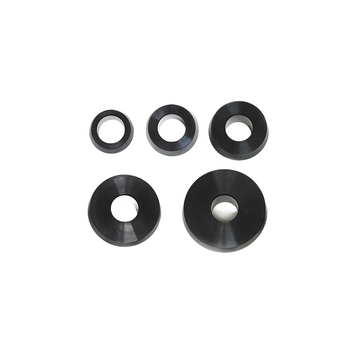 A set of 5-piece precision fitting cones for HUNTER balancing stands