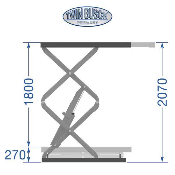 Twin Busch TWS3-18UE-G scissor lift