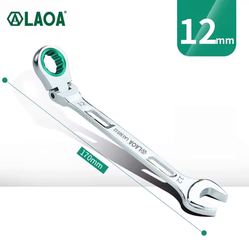 LAOA 12mm Combination Ratchet Wrench