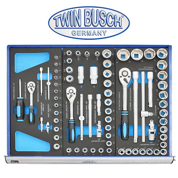 Візок для інструментів Twin Busch TW 07 G наповнений інструментами TW-07-G фото