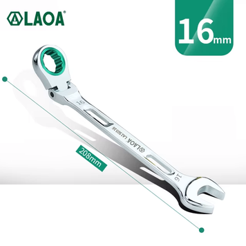 LAOA 16mm Combination Ratchet Wrench