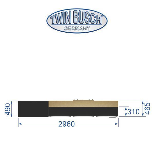 Professional work furniture system for Twin Busch service stations TWWS23
