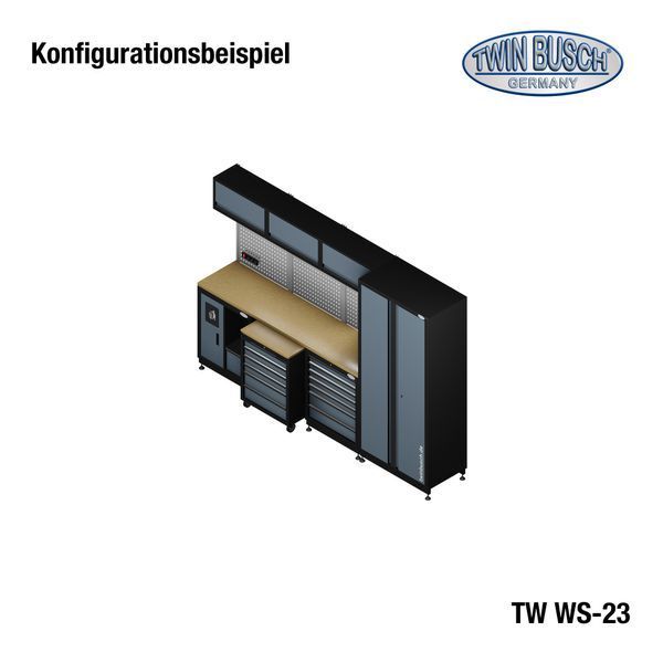 Professional work furniture system for Twin Busch service stations TWWS23