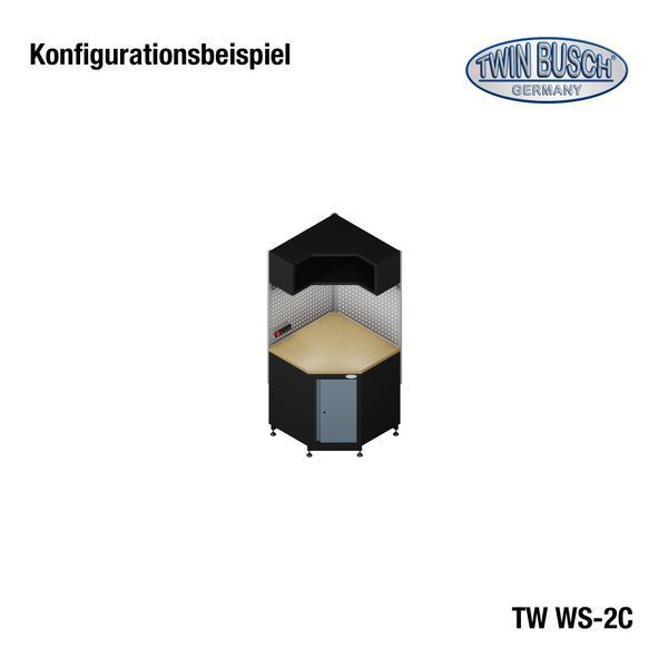 Professional work furniture system for Twin Busch service stations TWWS2C