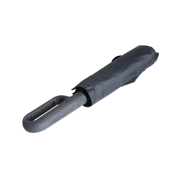 Foldable umbrella LuxCyber: fully automatic, anti-wind, carabiner handle
