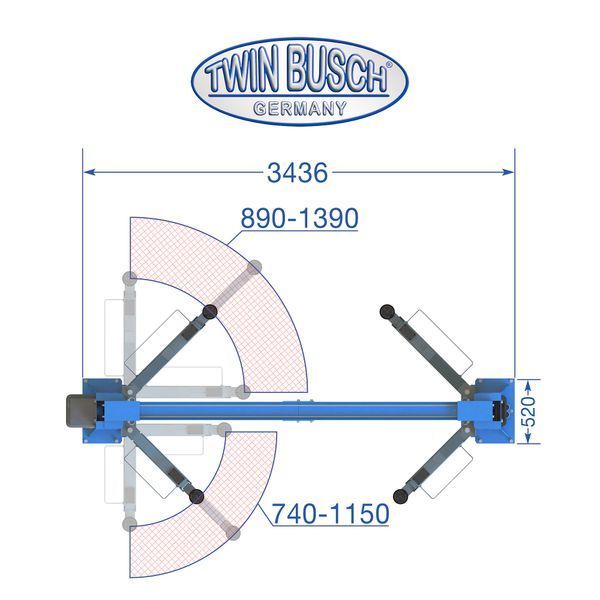 Подъемник Twin Busch TW 242 PE B4.3 4.2 т 380V TW242PEB4.3 фото Подъемник Twin Busch TW 242 PE B4.3 4.2 т 380V TW242PEB4.3 фото