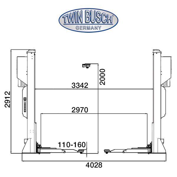 Twin Busch 5т TW250W Подъемник бестросовая синхронизация TW250W-400-G фото Twin Busch 5т TW250W Подъемник бестросовая синхронизация TW250W-400-G фото