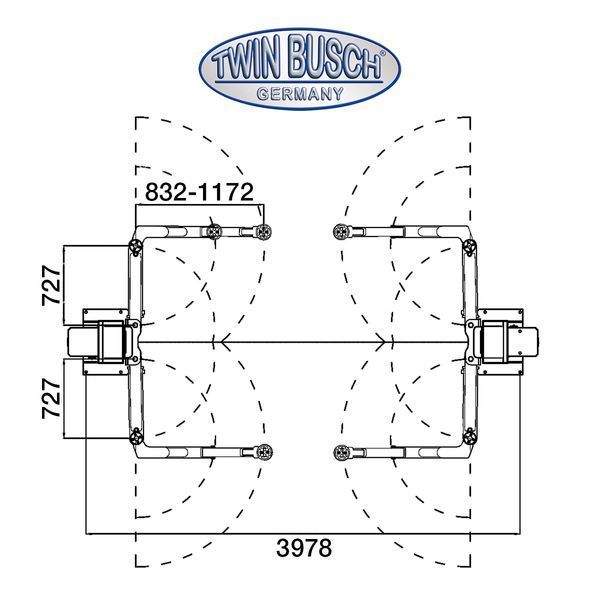 Twin Busch 5т TW250W Подъемник бестросовая синхронизация TW250W-400-G фото Twin Busch 5т TW250W Подъемник бестросовая синхронизация TW250W-400-G фото